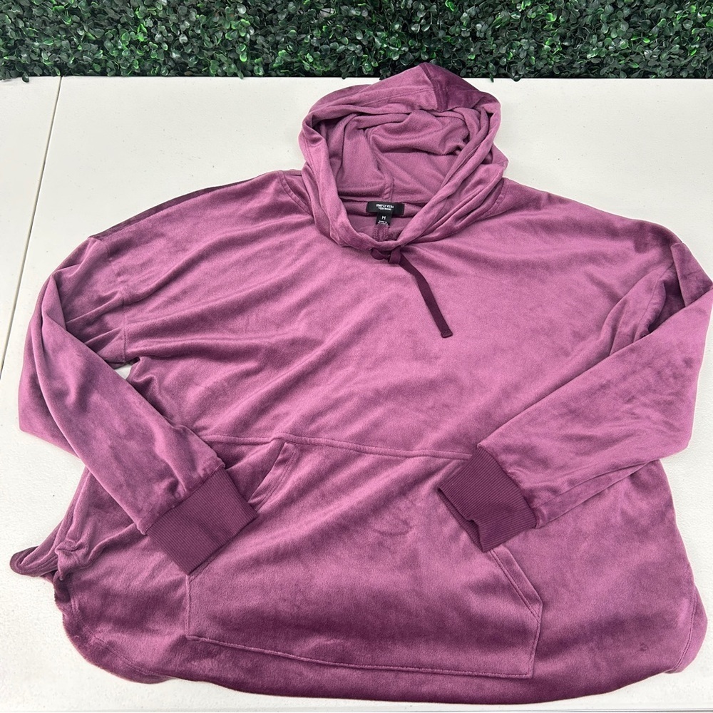 Simply Vera Vera Wang Velour Hooded Pajama Top - Size M!